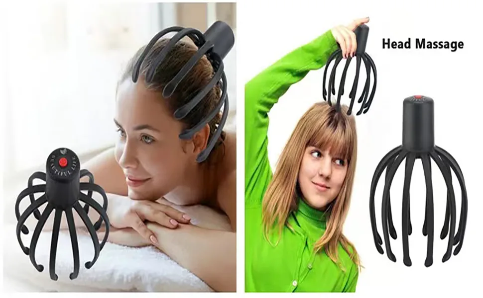 ONIYEA Electric Scalp Massager with 3 Modes, 360 Degree Head Massager, Cordless Portable Head Scratcher Massager for Stress Relax - Head Massage