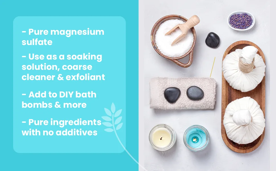 Pure Original Ingredients Epsom Salt (5 lb) Pure Magnesium Sulfate, Food Grade, Soaking Solution - product information 2