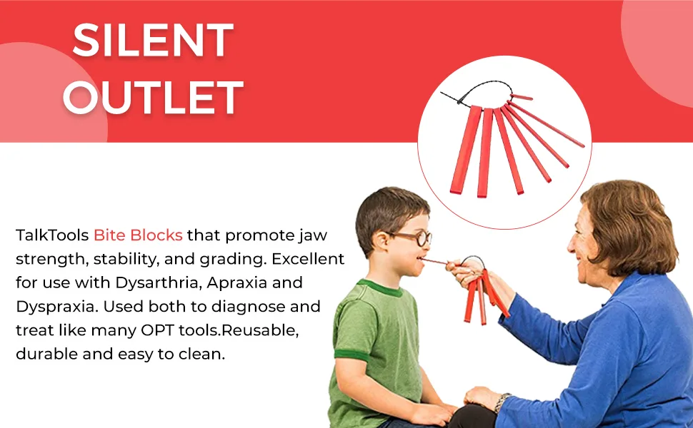 TalkTools Dental Bite Blocks - Therapy Tools to Improve Chewing and Biting Dental Bite Blocks Oral Opener Mouth Prop Dental Bite Blocks Adults - talk tools