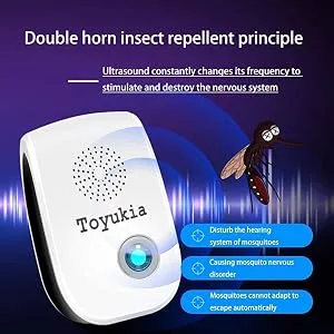 Toyukia 2023 Upgraded Dual Ultrasonic Pest Repeller 8 Pack, Electronic Repellent, Control Plugin for Insects, Roach,Mice,Spider, Mosquito Repellent Home, Kitchen, Office, Warehouse, Garage, white - working principle