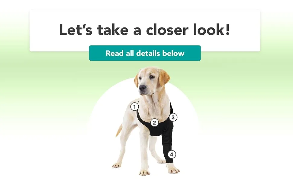 Suitical Recovery Sleeve Dog, Large, Black - Closer Look