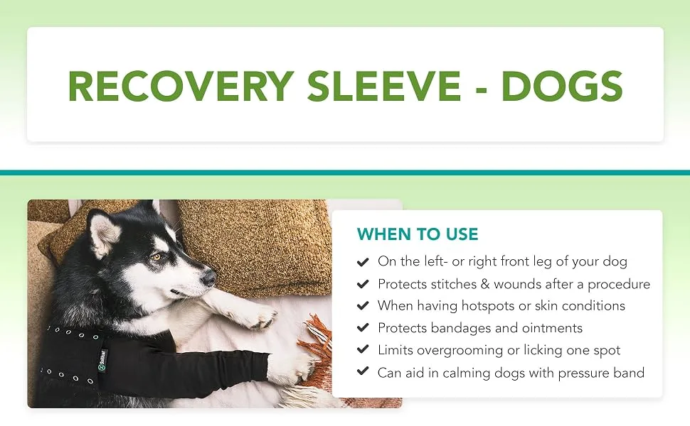 Suitical Recovery Sleeve Dog, Large, Black - Recovery Sleeve - Dogs