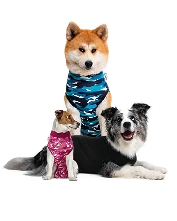 Suitical Recovery Sleeve Dog, Large, Black - - Recovery Suit Dog
