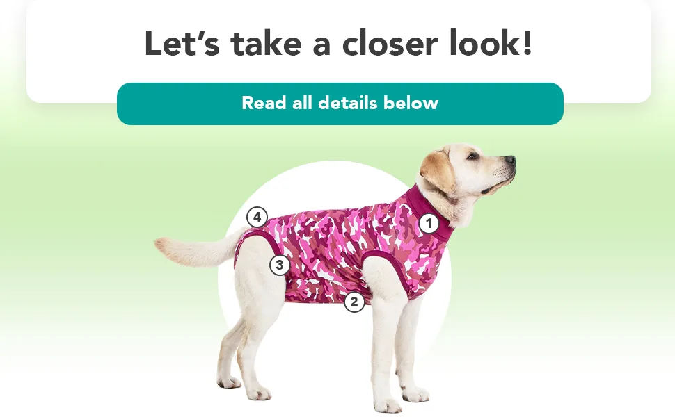 Suitical Recovery Suit Dog, Extra Small, Blue Camouflage XS Blue Camouflage - product information 9