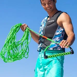 Airhead Water Ski Rope With EVA Handle, 1 Section For Water Skis - Rider Flexibility