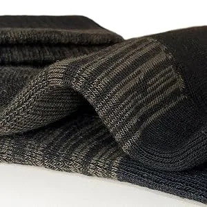 APTYID Men's Moisture Control Cushioned Crew Work Boot Socks (4/6 Pairs) 9-12 6 Pairs - Black - hiking socks for men