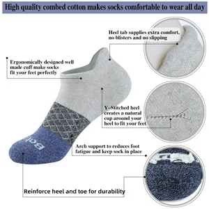 BATAIDIS Womens Running Socks No Show Athletic Cushioned Ankle Socks S-M(9-11) Color2 - advantage