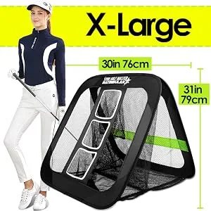 BAYINBULAK 2 in 1 Golf Chipping Practice Net Backyard Driving 2.5'2.5' Golf Accessories for Men Gift, 1 Pack Black - golf chipping net