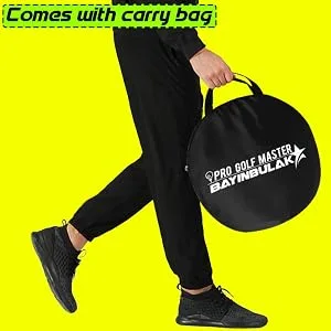 BAYINBULAK 2 in 1 Golf Chipping Practice Net Backyard Driving 2.5'2.5' Golf Accessories for Men Gift, 1 Pack Black - golf chipping net