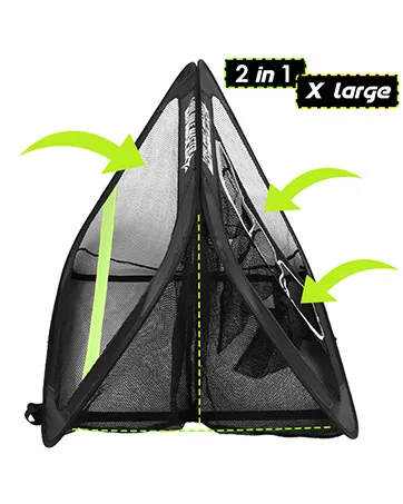 BAYINBULAK 2 in 1 Golf Chipping Practice Net Backyard Driving 2.5'2.5' Golf Accessories for Men Gift, 1 Pack Black - Golf Chipping Net