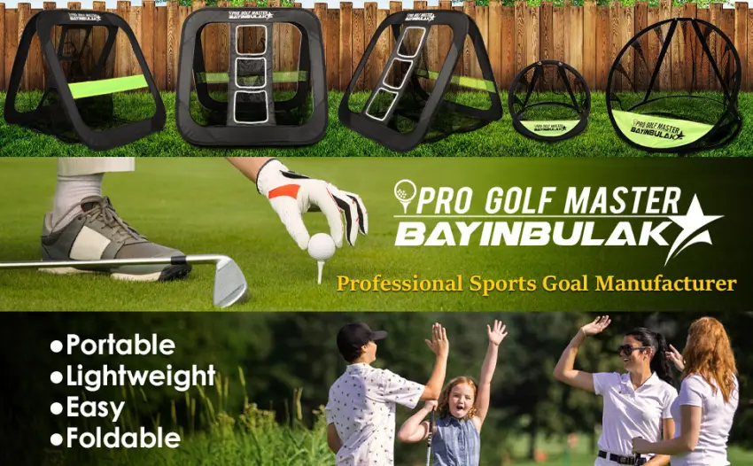 BAYINBULAK 2 in 1 Golf Chipping Practice Net Backyard Driving 2.5'2.5' Golf Accessories for Men Gift, 1 Pack Black - golf chipping net