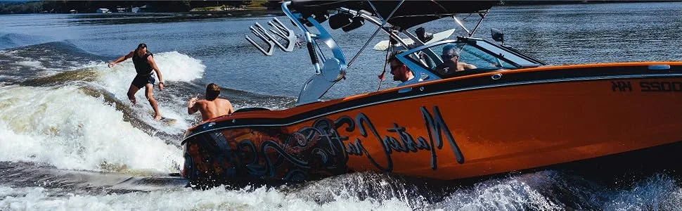 BeneLabel Heavy Duty Boat Tow Harness, 3 Permanent Antirust Stainless Steel Connector Boat Tow Harness with Pulley - 75ft Water Ski Rope Wakeboard Rope Watersports Rope with 2 Wood Floating Handles for Wa