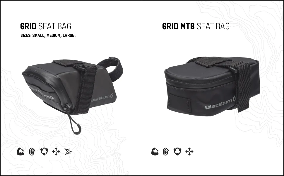 Blackburn Grid Bike Seat Bags Medium Black - blackburn grid MTB small medium large seat bike bag