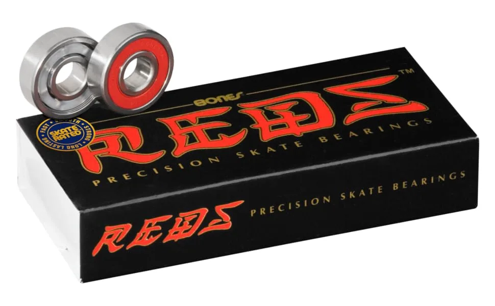 Bones Reds Skate Bearings (8mm, 16 Pack) 1 8mm - Bones REDS 16 pk