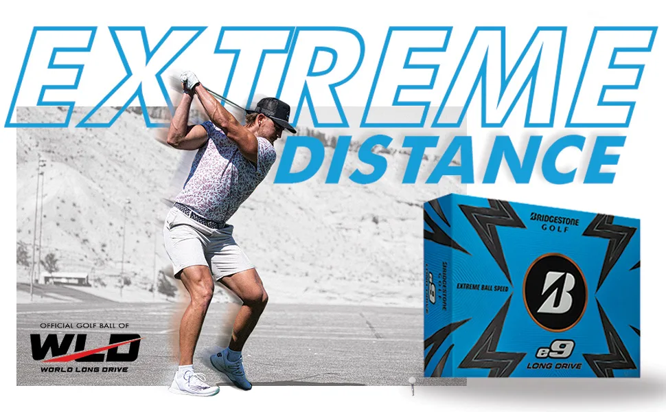 Bridgestone Golf 2023 e9 Long Drive Golf Balls White - e9 Long Drive - Offical Ball of WLD