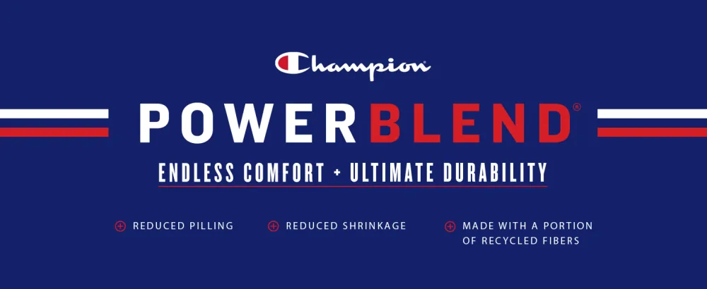 Champion mens Powerblend Fleece Pullover Hoodie, Script Logo Sweatshirt, Black-y06794, Large US - Powerblend Benefits