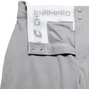 CHAMPRO Open-Bottom Loose-Fit Baseball Pant with Adjustable Inseam and Reinforced Sliding Areas Large Grey - image