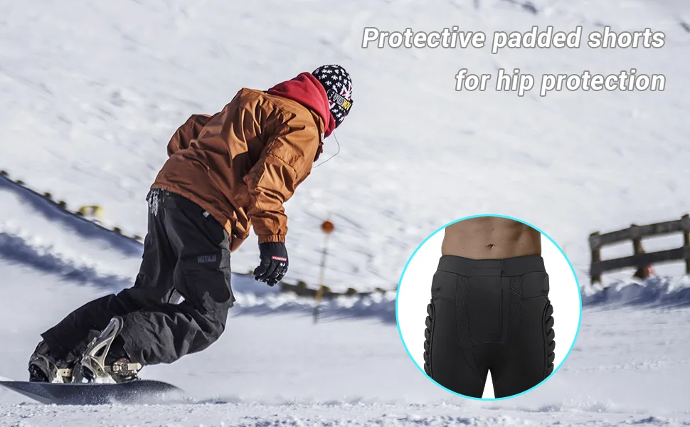 Cienfy 3D Hip Protection EVA Butt Pads Protective Padded Shorts Crash Pad Impact Gear for Skiing Skating Snowboarding Skateboarding X-Large - padded shorts for skating