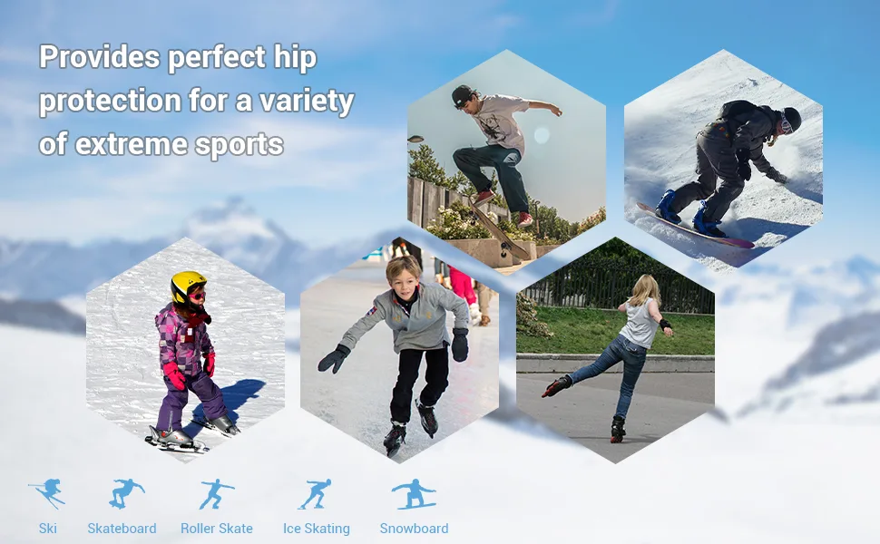 Cienfy 3D Hip Protection EVA Butt Pads Protective Padded Shorts Crash Pad Impact Gear for Skiing Skating Snowboarding Skateboarding X-Large - skating, snowboarding