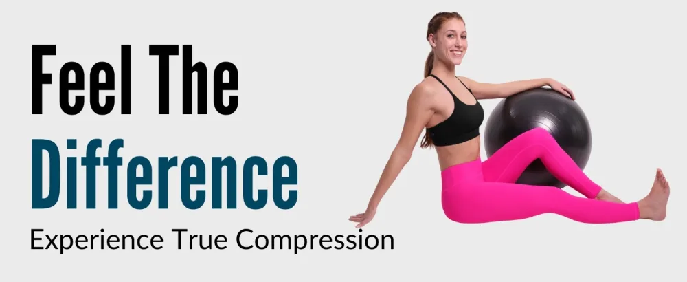 CompressionZ High Waisted Women's Leggings - Compression Pants for Yoga Running Gym & Everyday Fitness Black Medium - Feel The Difference - Experience True Compression