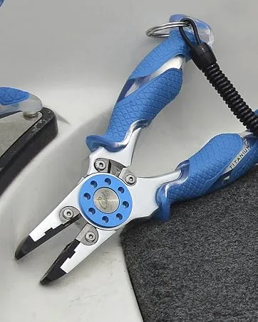 Cuda 8" Stainless Steen Freshwater Fishing Pliers, Needle Nose,Blue - Module 2