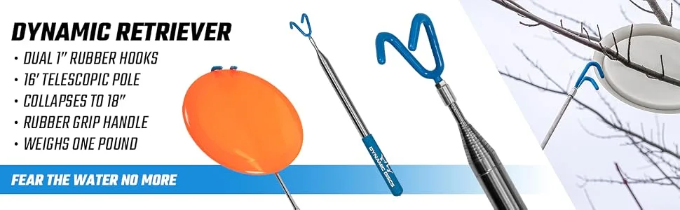 Dynamic Discs Dynamic Retriever | Telescoping Disc Golf Retriever | Disc Golf Grabber Tool with Hook | 16' Telescoping Ability | Frisbee Retrieving Device | Great Disc Golf Accessories | - Retriever