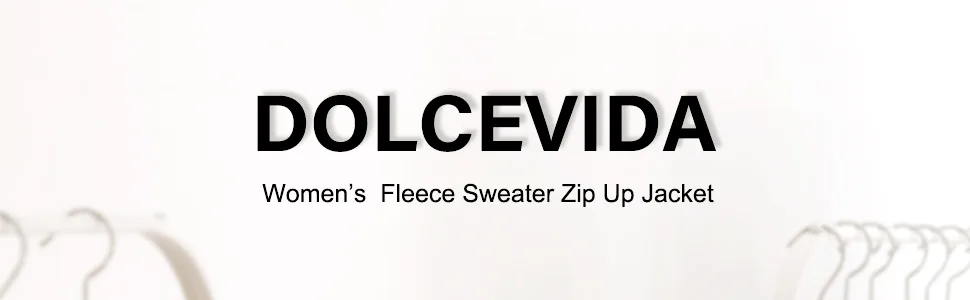 Dolcevida Women's Long Sleeve Sweater Fleece Zip Up Speckled Jacket with Pockets Light Grey Mix Small - DOLCEVIDA