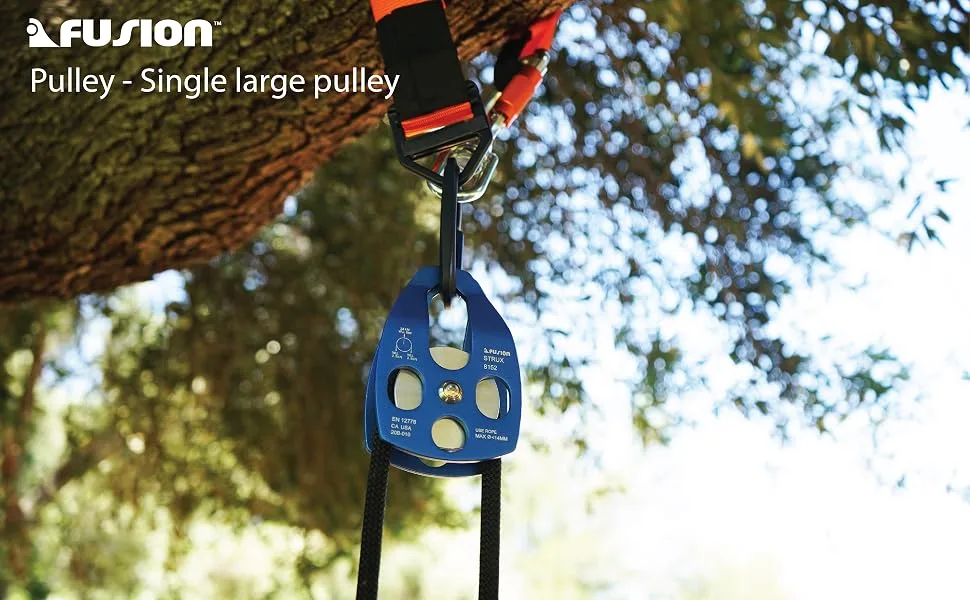 Fusion Climb Strux Aluminum Rescue Side Swing Pulley Blue 34KN - product information 3