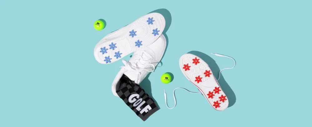 Golfkicks Golf Traction Kit for Sneakers with DIY Golf Spikes - Add Soft Spikes to Almost Any Shoe, 20 Count Black - Screw Your Golf Shoes.