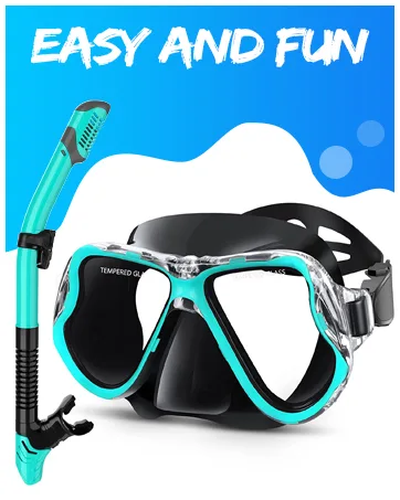 Greatever Dry Snorkel Set,Panoramic Wide View,Anti-Fog Scuba Diving Mask,Professional Snorkeling Gear Black Adults - snorkel set