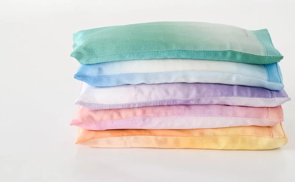 Halfmoon Crystal Collection Silk Eye Pillow Rose Quartz (Silk) - halfmoon eye pillow