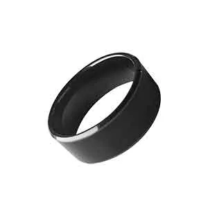 hecere Waterproof Ceramic NFC Ring, NFC Forum Type 2 215 496 bytes Chip Universal for Mobile Phone, All-round Sensing Technology Wearable Smart Ring, Wide Surface Fasion Ring for Men or Women (6#) - NFC WIDE SMART RING