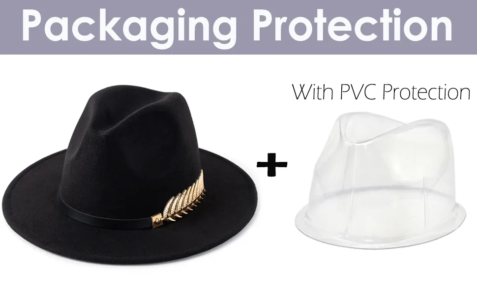 HUDANHUWEI Women's Wide Brim Fedora Panama Hat with Metal Belt Buckle Coffee-1 - VIM0253