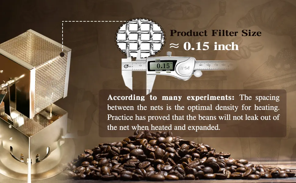 icoloursky Coffee Roaster for Home Use, Coffee Bean Roaster Manual Machine for Camping, Coffee Maker - coffee roaster