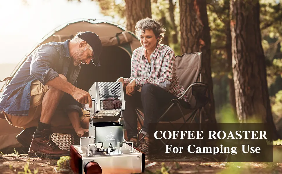 icoloursky Coffee Roaster for Home Use, Coffee Bean Roaster Manual Machine for Camping, Coffee Maker - product information 2