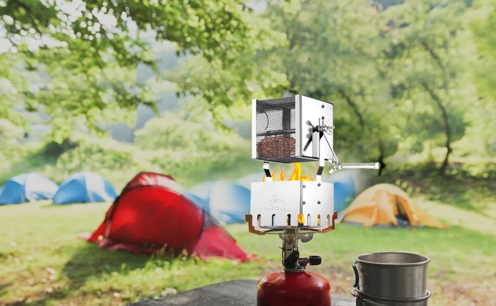 icoloursky Coffee Roaster for Home Use, Coffee Bean Roaster Manual Machine for Camping, Coffee Maker - product information 3