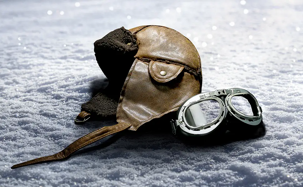 ililily Aviator Hat Winter Snowboard Fur Ear Flaps Bomber Trooper Trapper Pilot Goggles Medium Light Brown/White - product information 11