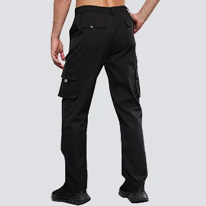 jsaierl Cargo Pants for Men, Men's Relaxed Straight-Fit Cargo Pants Multi-Pockets Work Pants Lightweight Trousers Black 3X-Large - product information 3