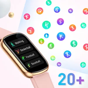 KALINCO Slim Fitness Tracker, Smart Watch with Heart Rate, Blood Oxygen, Blood Pressure and Sleep Monitor, Activity Tracker & Pedometer, Calories Step Counter for Women Men, 2 Bands Included Rose Gold+Pink Gold - product information 21