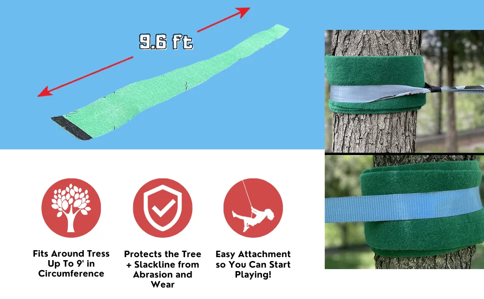 Lily's Things Tree Protectors for Ninja Slackline (Set of Two) - 9 feet in Length - Tree Trunk Protector, Tree Guard, Tree Wrap - Great for Hammocks, Ziplines, Ninja Slacklines, Tree Swings - tree wrap tree protectors zipline tree protector zipline slackline tree protectors tree wrap