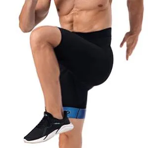 LMCOB Sauna Sweat Short Pants for Men Sauna Leggings Compression Hight Waist Sauna Pants Sauna suits for men Workout Short Pants Blue Lining Large - product information 26