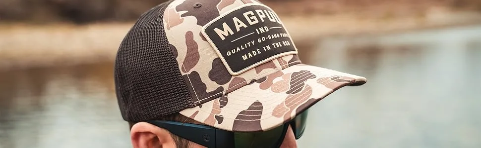 Magpul Trucker Hat Snap Back Baseball Cap, One Size Fits Most Woodland Camo One Size - magpul headwear