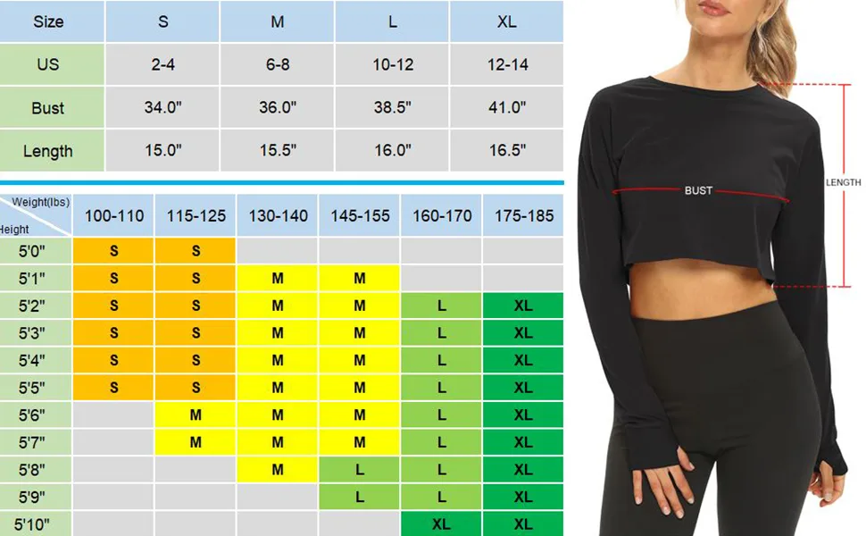 Mippo Long Sleeve Crop Tops Workout Athletic Gym Shirts Cropped Sweatshirts for Women Medium White - product information 6