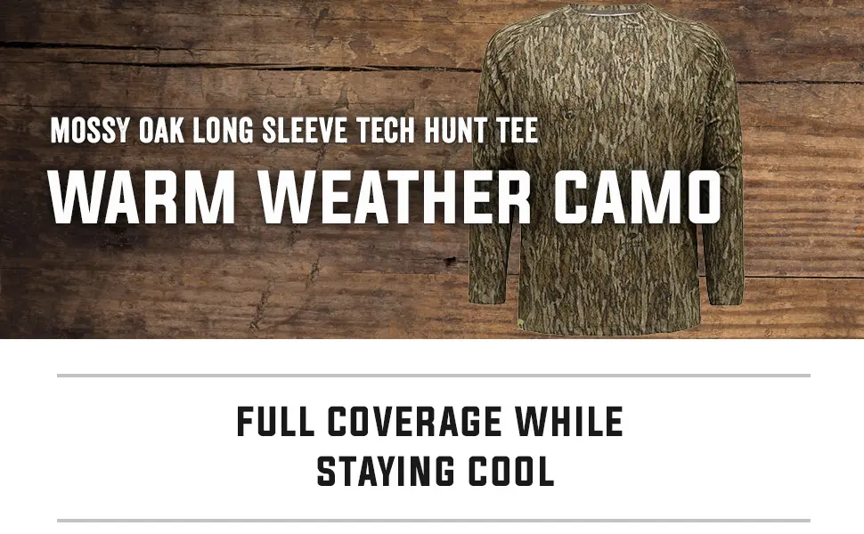 Mossy Oak Men's Camo Hunting Shirts Long Sleeve Country Dna X-Large - Tech tee