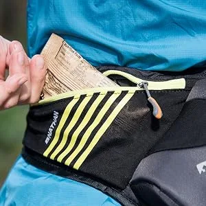 Nathan Peak Hydration Waist Pack with storage area & Run Flask 18oz  Running, Hiking, Camping, Cycling 18 oz Black - running belt