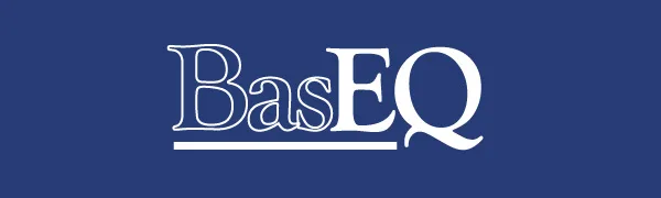 One Stop Equine Shop BasEQ Rachel Womens Leather Paddock Boot 6 Black - White Logotype for BasEQ equestrian wear on a blue background