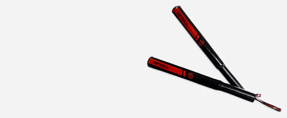 Sanabul Essential Striking Sticks for Boxing MMA (Pair) Black/Red Standard - Sanabul Essential Striking Sticks for Boxing MMA