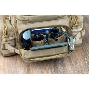 SHANGRI-LA Tactical Range Bag Outdoor Sling Backpack Hiking Fanny Waist Pack Tan - edit