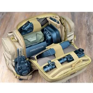 SHANGRI-LA Tactical Range Bag Outdoor Sling Backpack Hiking Fanny Waist Pack Tan - inside