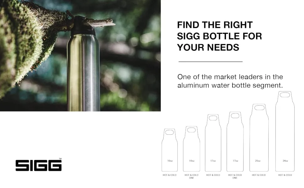 SIGG - Insulated Water Bottle - Thermo Flask Hot & Cold - Leakproof - BPA Free - 18/8 Stainless Steel - 17 Oz 17 oz Multicolor - sigg